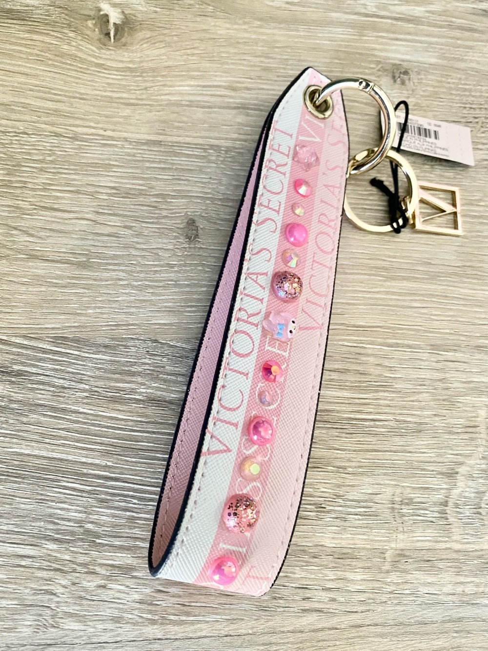 Victoria's Secret Pink Studded Wrist Strap Key Holder